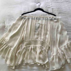 NWT NICOLE MILLER OVER THE SHOULDER BLOUSE size XS/S